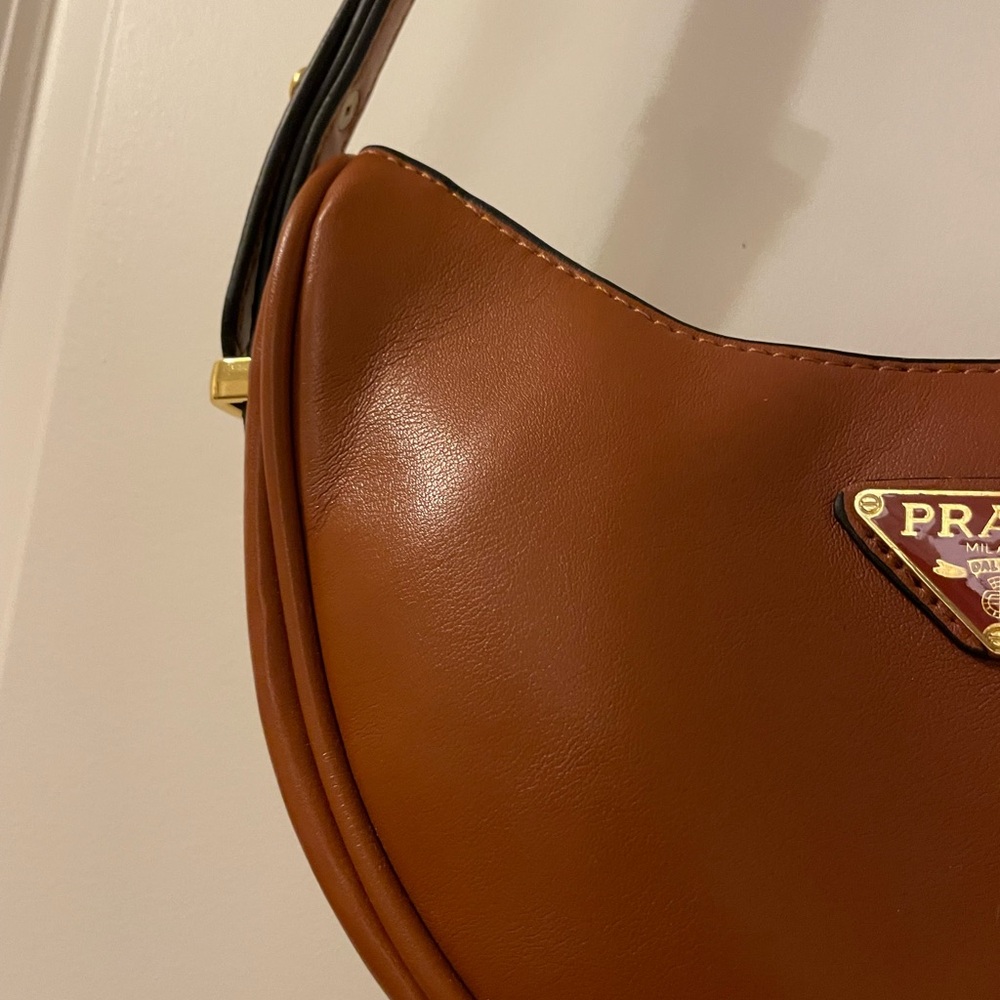 Camel brown saddle bag “arqué” - Picture 3 of 8